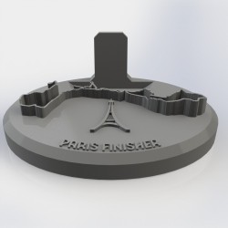 Support médaille édition Paris personnalisé / Impression 3D